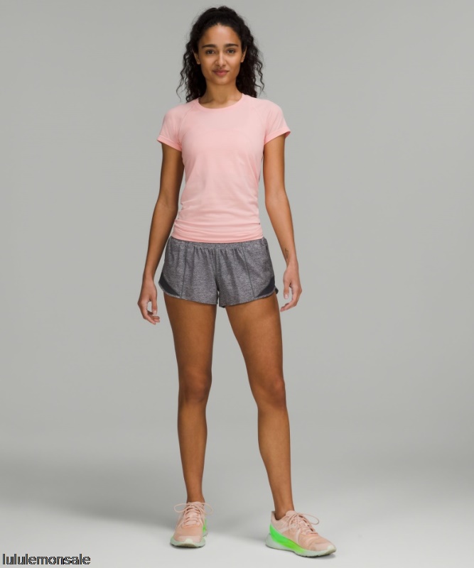 Lululemon Damen DELULU345 | Hotty Hot Low Rise Lined Short 25 Heather Lux Multi Black
